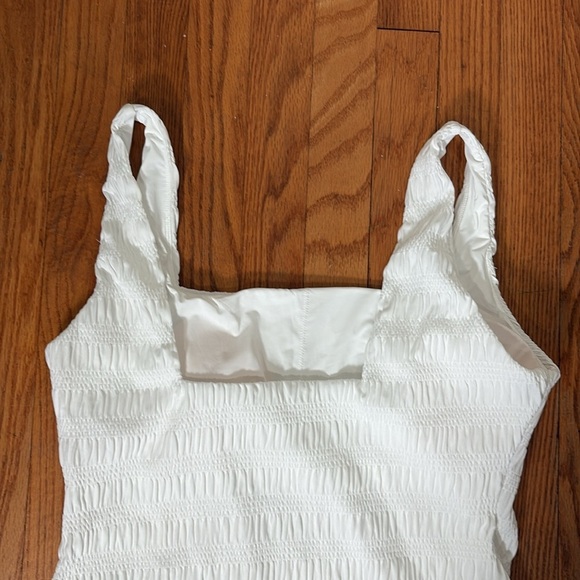 Andie Miami One Piece Smocked Swimsuit White size L NWT - Picture 8 of 10